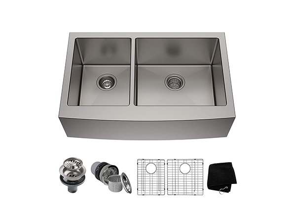 KMan KMF204-33 Standart PRO Kitchen Stainless Steel Sink 16 Guage, 32.88